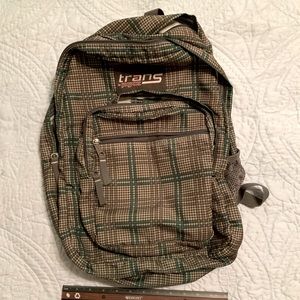 Trans by Jansport Green Plaid Backpack